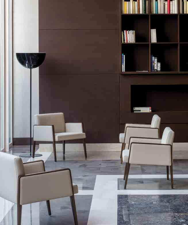 Jil lounge armchair, elegant choice for high-class contract solutions.