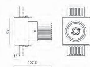 net-q HP gen. 2 alluminio/ aluminum Faretto quadrato a LED da incasso per interni.