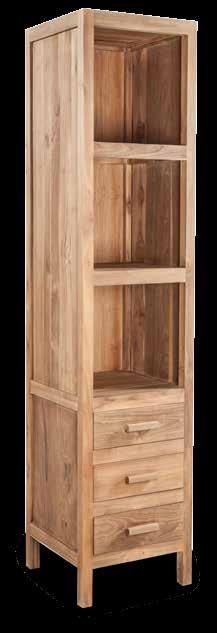 ESSENZA CABINET ESSENZA CP870 Cabinet Essenza in teak massello, 3 cassetti, 3 ripiani. Cabinet Essenza in solid teak wood with 3 drawers, 3 shelves.