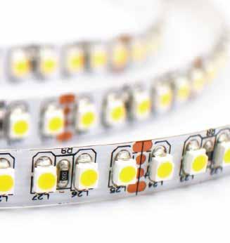 SMD 3528 IPxx Strip 900 LED 72W 5Mt Sel 4950 lumen LED: 180 LED/Mt Strip dimension: Working voltage: 24V Power: 14.