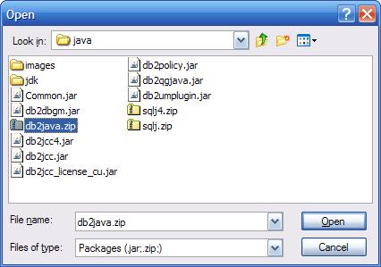 zip contenente il driver JDBC di DB2