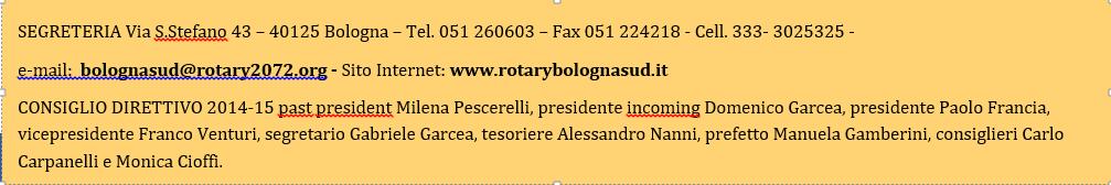 13 Ottobre Ristorante Nonno Rossi, ore 20.