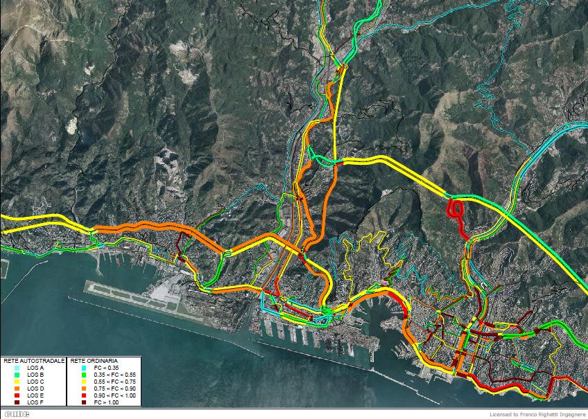 Distribuzione dei flussi di traffico - Scenario attuale ore