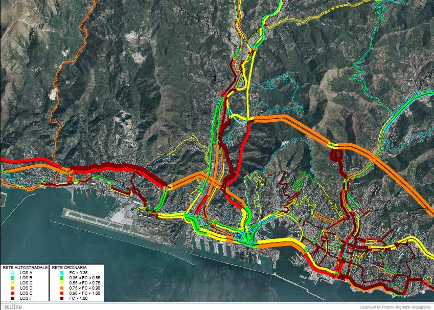 Distribuzione dei flussi di traffico - Scenario programmatico MEDIO