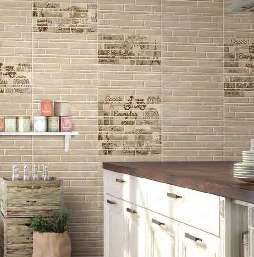 JESSICA 20x45 7mm BICOTTURA / double firing wall tiles UNI EN 14411 BIII GL Grigio/20x45 B240/mq Beige/20x45 B240/mq Decoro Dolce Vita Grigio/20x45 B220/pz Decoro Dolce Vita