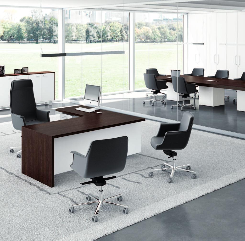 T 45 L'ufficio direzionale contemporaneo in una visione stilistica capace di coniugare versatilità e concretezza.