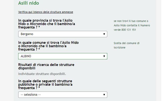 Figura 13 Modulo 1 Dati Asili Nido da completare Concludere la compilazione del Modulo uno valorizzando i Dati Economici e di Frequenza. SI RICORDA CHE: La residenza deve essere in Regione Lombardia.