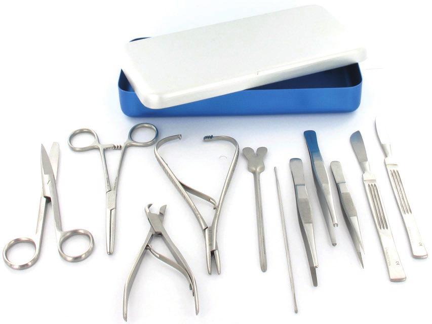 prodotto 26026 Trousse suprema - scatola in alluminio - 11 ferri serie 26265 Kit suture sterile, composto