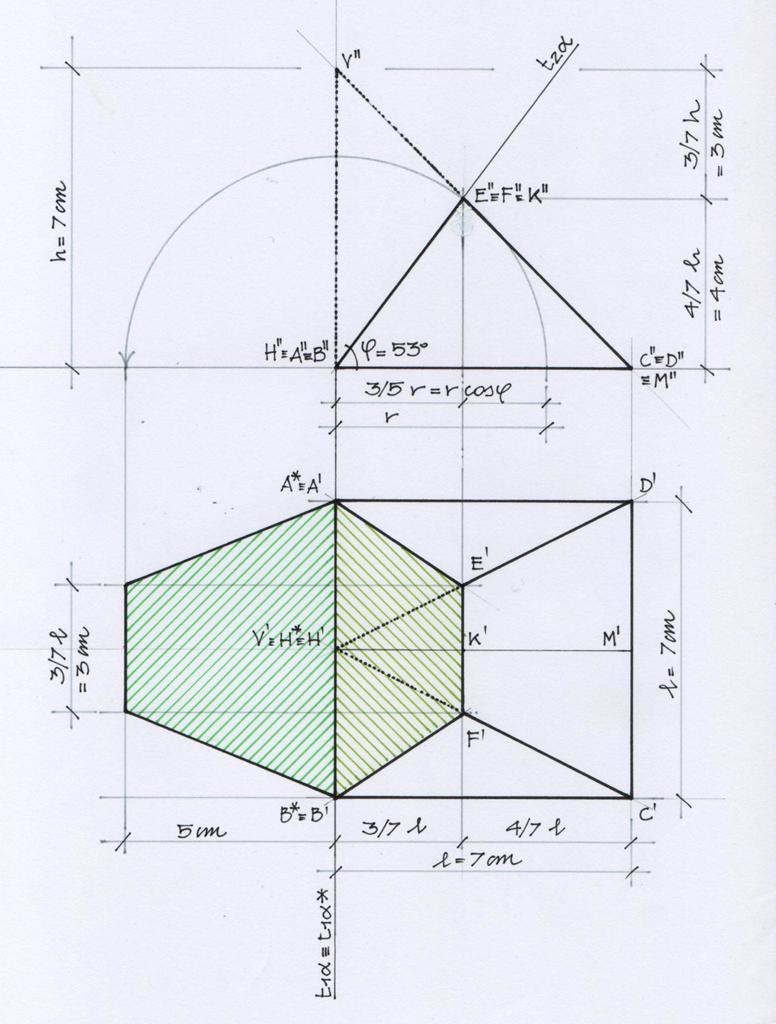 Per trovare BF, troviamo la semidifferenza delle basi. Applichiamo il Teorema di Pitagora.