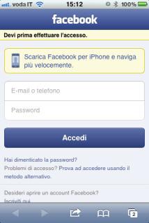 Tocca su Yes alla richiesta di Upload in Facebook.