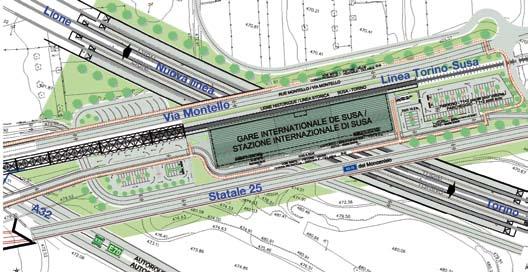 La stazione è concepita per la sosta sia dei treni regionali della linea storica Susa- Torino (creando quindi un collegamento diretto con la stazione esistente, nei pressi del centro storico, Ndr),