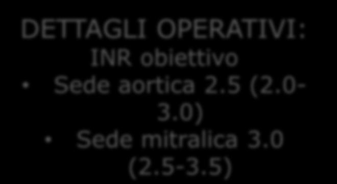 Raccomandazioni finali VKA VKA VKA Dose di warfarin eq.