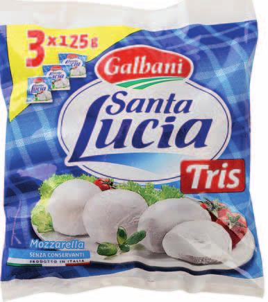 /kg 1,99 1,25 TRIS MOZZARELLE SANTA