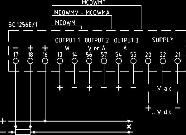 ) short-term overload (300msec.) 20 x In; 2 x Un consumo circuiti di corrente current circuits consumption 60mV consumo circuiti di tensione voltage circuits consumption 100µA (Vn > 10V) 10µA (0.