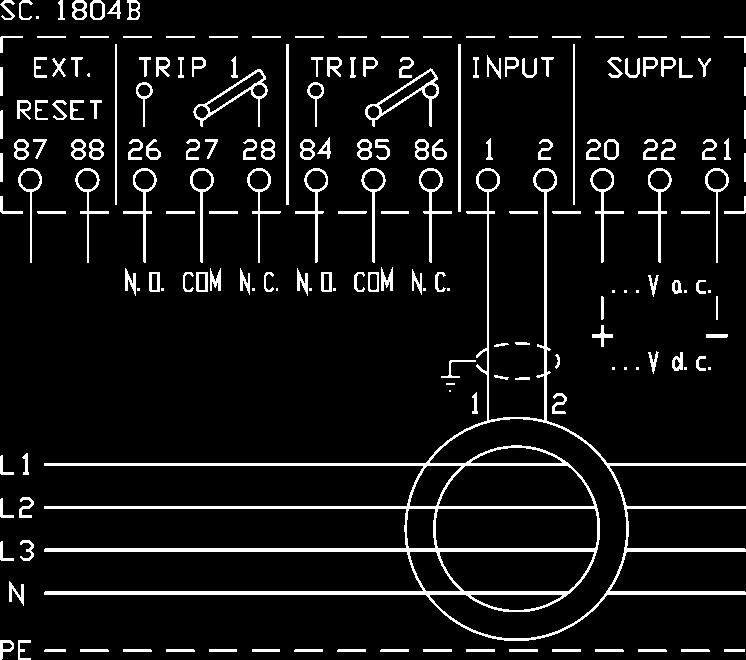 ..5 sec in 2 campi / in 2 ranges precisione ritardo delay accuracy ±10% del valore impostato / of the set value frequenza di lavoro operating frequency 47.