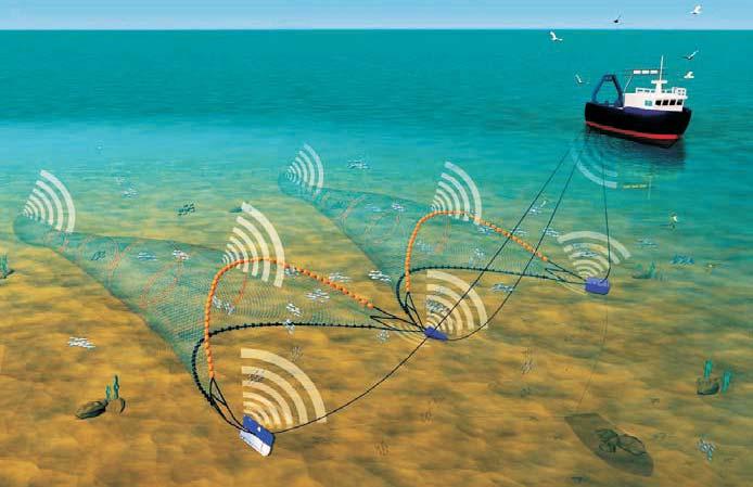 La strumentazione di riferimento dei pescatorialpassocoitempi. Sensore di cattura Indica quando il sacco della rete è pieno.
