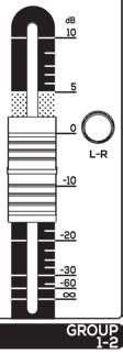 DFX Questa manopola stabilisce il segnale complessivo per la mandata DFX. 9 9 -TK IN Questa manopola stabilisce il livello del segnale dell'ingresso -TRACK IN.