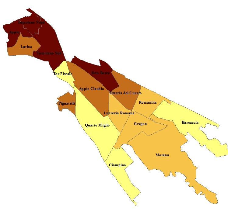 CARATTERI ESSENZIALI DEL VII MUNICIPIO POPOLAZIONE Abitanti 308.