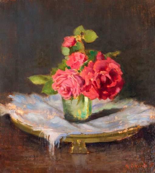 Rose 1957, olio su tavola,