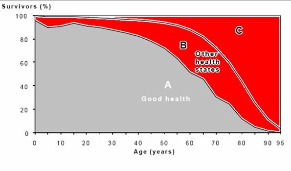 Indicatori di salute Quality-adjusted adjusted life years QALY Quality of life Weights: Derivano dalla somma pesata degli anni di vita vissuti Età: <20 anni 1.0 20-29 0.913 30-49 0.893 50-59 0.