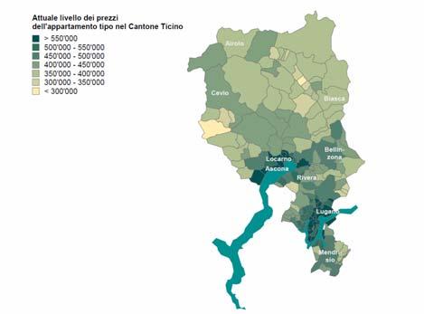 Per quel che concerne il prezzo degli appartamenti (APEX), l evoluzione è la seguente: 155 Lugano