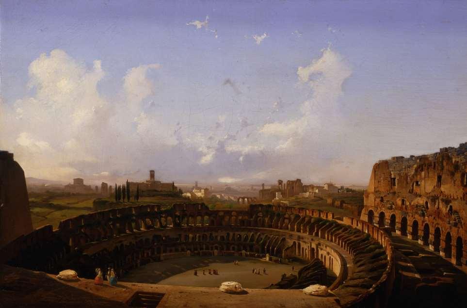 Ippolito Caffi: Roma, interno del