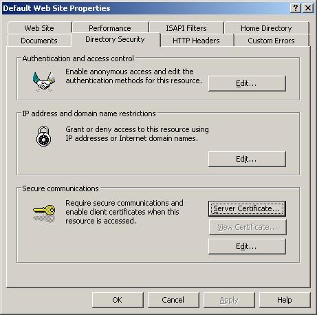 Importazione del certificato SSL in IIS 5/14 Il certificato deve contenere al suo interno tutta la catena di certificati PKI http://secure.globalsign.net/cacert/sureserveredu.pem http://secure.