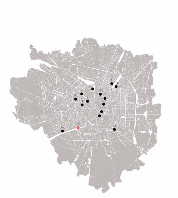 IL PROGETTO NELLE ECOLOGIE URBANE 1. Torre Allianz 207 m - 2. Torre Rai 100 m - 3. Torre al parco 80 m - 4. Torre Branca 108 m - 5. Torre Unicredit 231 m - 6. Torre Breda 117 m - 7.