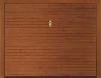 L essenza del prestigio: la varietà di legni e di tinte I pannelli di legno dello spessore di 15 mm che rivestono le porte basculanti Timber sono realizzati in Okoumè multistrato