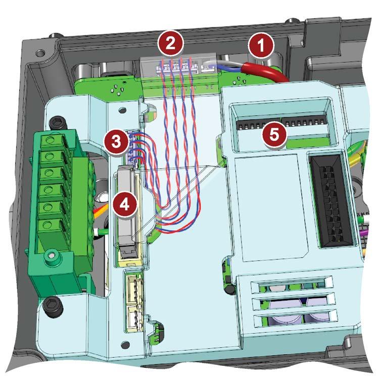 Installazione 3.2 Installazione del sistema 16. Connessioni finali e regolazioni 1. Collegare il connettore del sensore di temperatura al connettore situato sul bordo superiore della CPI. 2.