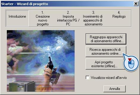 2 Creazione del progetto STARTER Creazione del progetto con il wizard di progetto STARTER Procedura Per creare un progetto con il wizard di progetto