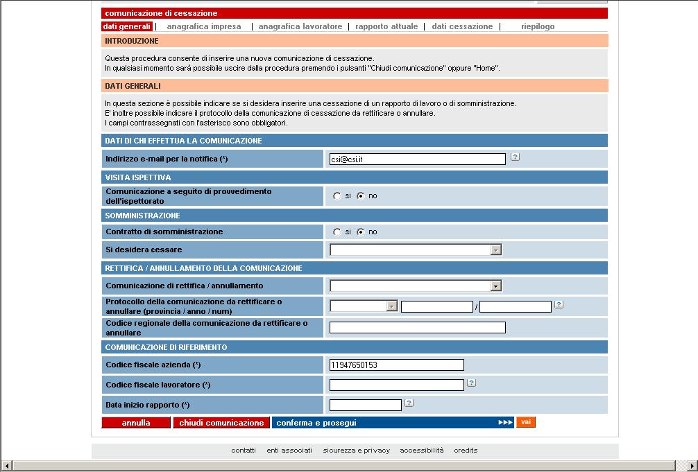 3 COMPILAZIONE SCHEDA DATI GENERALI 3.