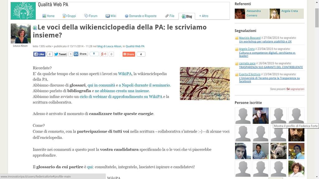 Comunicare la conoscenza e trasferire le esperienze http://www.innovatoripa.