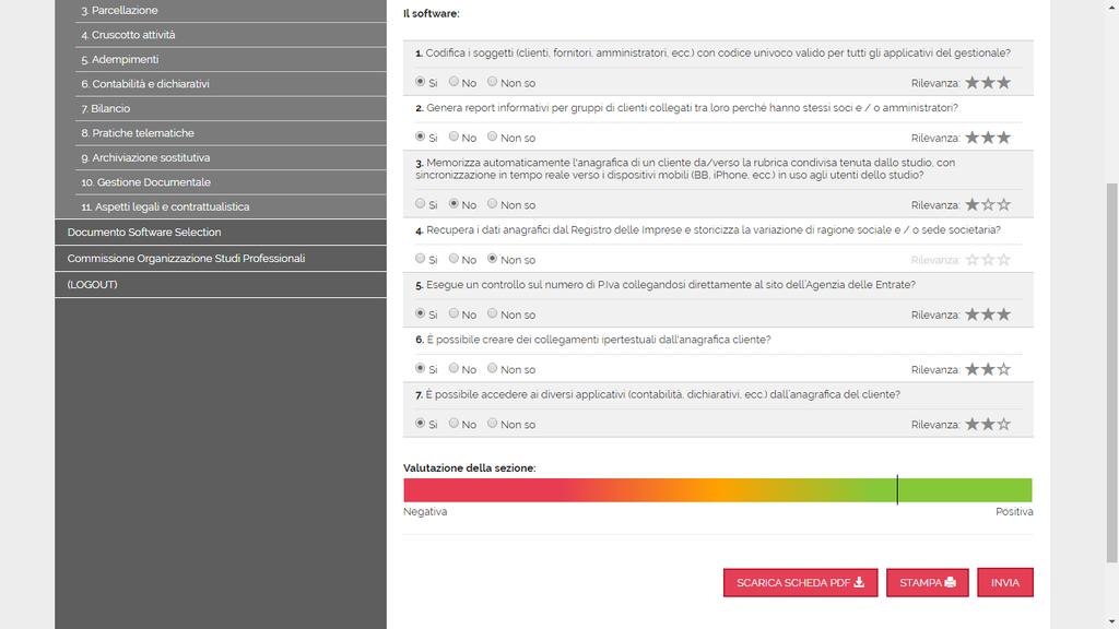 Ogni scheda può essere stampata ed eventualmente anche scaricata in pdf (per la