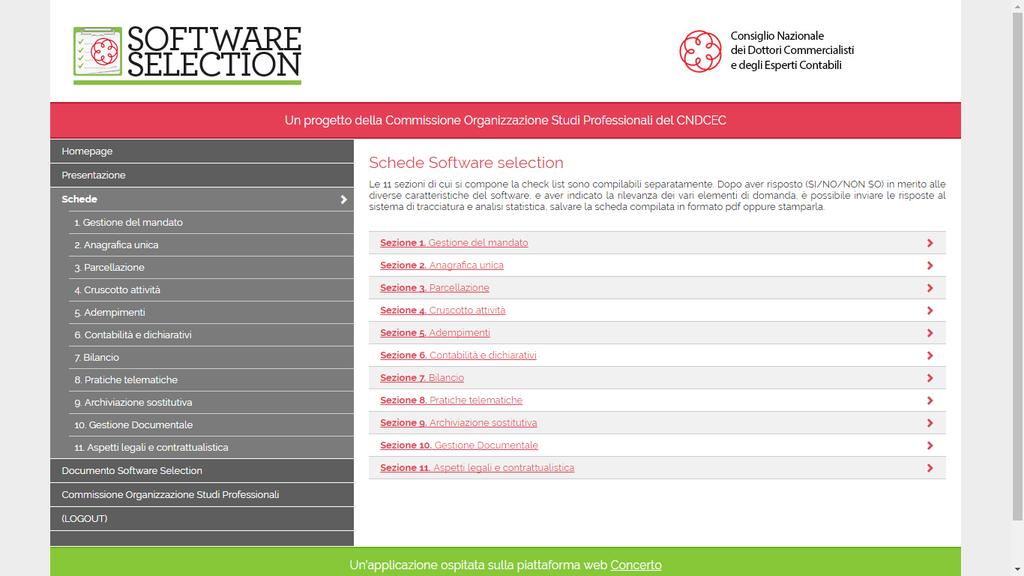 Clic sul +tolo della scheda per accedere alle domande L