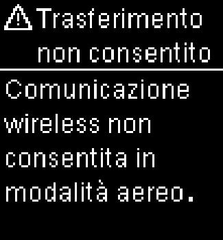 I risultati glicemici non sono stati trasferiti a un dispositivo associato.