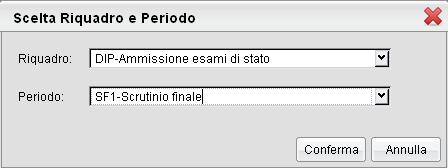 La finestra presenta per ogni materia, una doppia colonna: la colonna denominata "P" visualizza i voti precedentemente immensi e sospesi allo Scrutinio Finale.