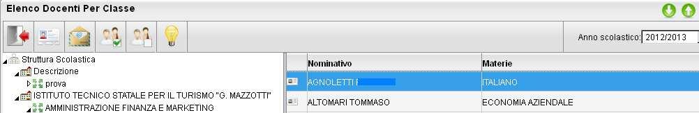 messaggio è possibile allegare dei contenuti esterni utilizzando la funzione Allega Docenti per classe Tramite questo pulsante è possibile inviare comunicazioni al personale Docente che insegna nelle