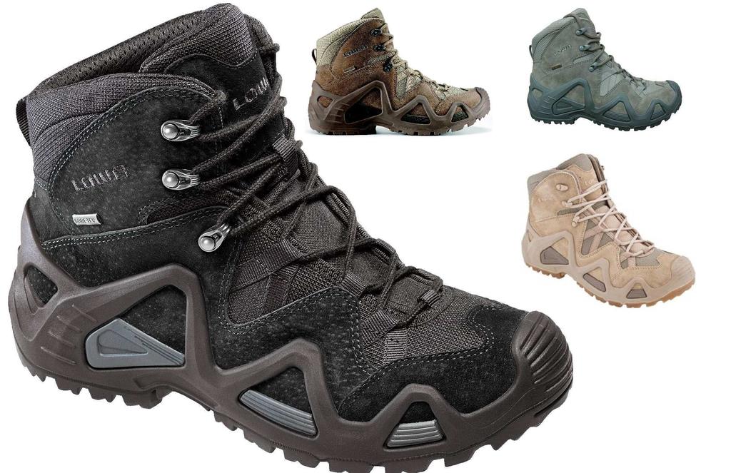 LOWA ZEPHYR GTX MID TOMAIA : Pelle scamosciata con spessore 1,4-1,6 mm + cordura Altezza scarpa: 145mm esterno 110mm interno.