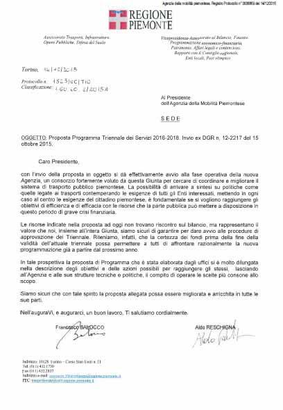 09//05 Documento di proposta della Regione Piemonte Sulla base degli indirizzi forniti dalla Giunta Regionale con DGR n.