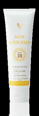 Aloe Sunscreen Aloe Heat Lotion Aloe Vera, olio di sesamo, olio di jojoba e di noccioli di albicocche idratano e nutrono la pelle. Mentolo ed eucaliptolo hanno un piacevole effetto rinfrescante.