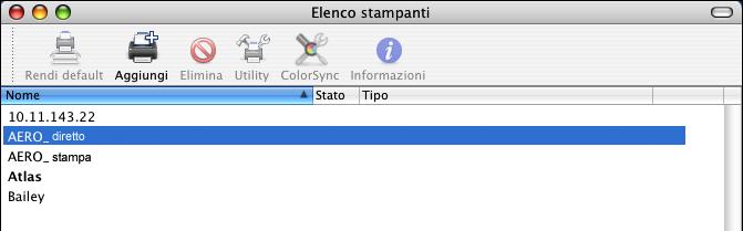 CONFIGURAZIONE DELLA STAMPA SU MAC OS X 13 PER CONFIGURARE LE OPZIONI INSTALLABILI 1 Selezionare Utility