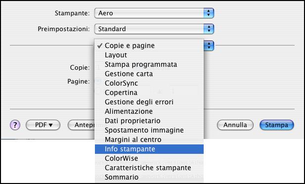 STAMPA DA MAC OS X 26 Abilitazione della comunicazione bidirezionale Se si abilita una rete TCP/IP, è possibile controllare lo stato della stampante e le impostazioni ColorWise da GA-1210 e