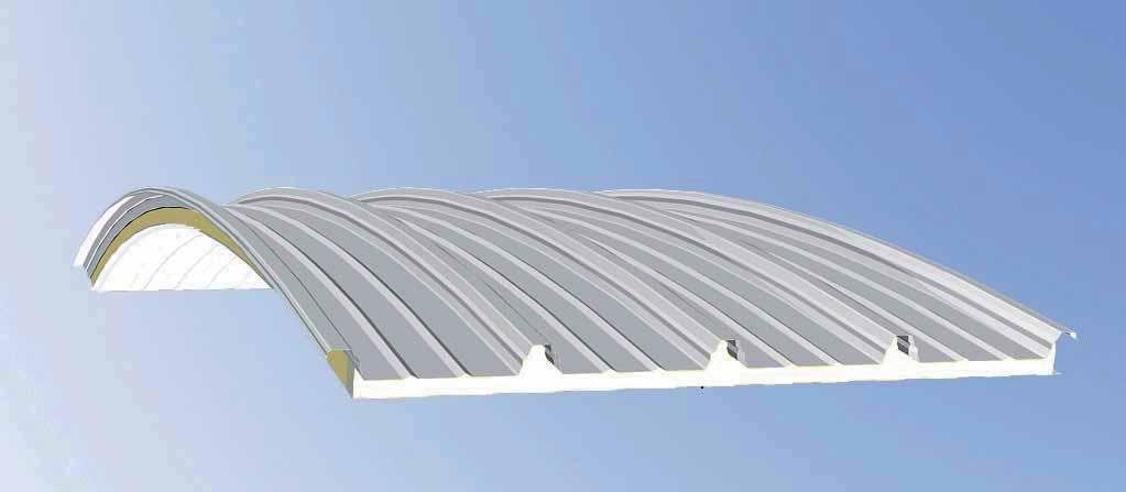 PANNELLI DI COPERTURA UTILIZZO Il pannello Isoray è adatto per edifici industriali con copertura tradizionale a lastra in fibrocemento di lunghezza variabile.