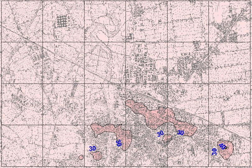 La mappa riporta medie annuali stimate dal modello, secondo la scala cromatica indicata in legenda.