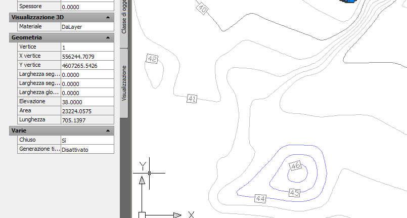 Le curve di livello relative ad eventuali cumuli (di terra o materiale lapideo) presenti nell area di cava, vanno anch esse rappresentate in 3D (in un layer differente rispetto a quello delle curve