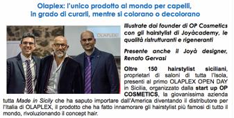 IL FENOMENO ITALIANO Salute e beneere, una tartup iciliana porta in Italia Olaplex di Redazione Sicilia Journal - 16, Feb, 2016 http://www.iciliajournal.