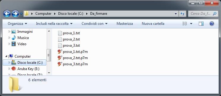 Passo 7 Verificare che al termine della operazione, venga riportata una schermata che notifica la correttezza delle firma su ogni singolo documento.