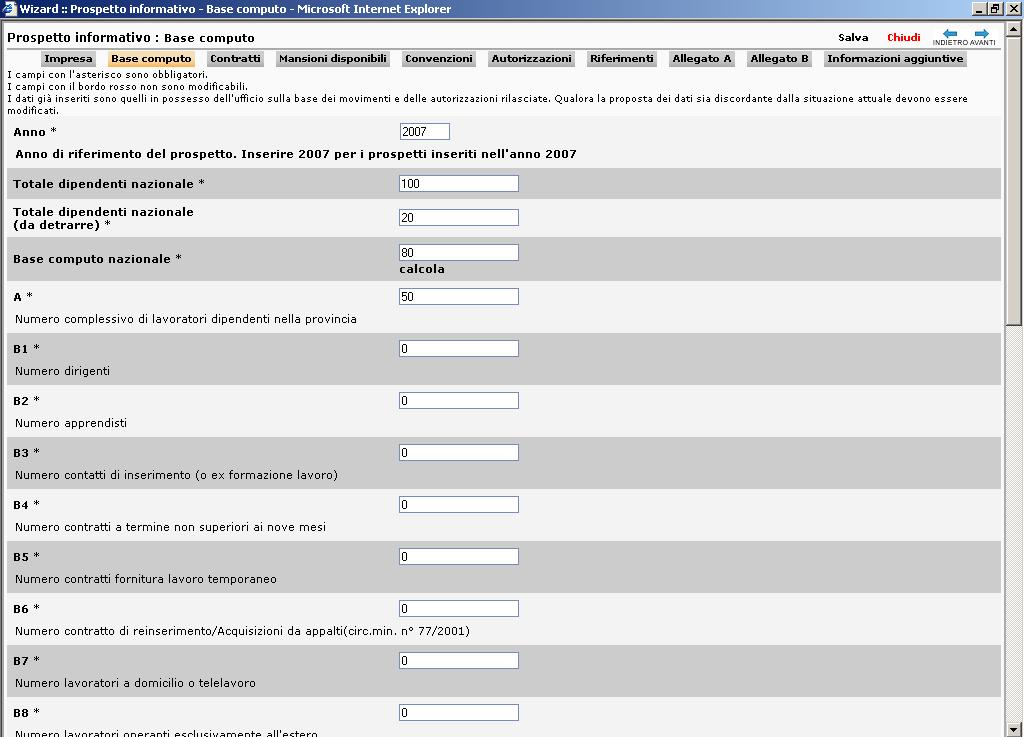 Cliccare sulla voce base di computo per compilare il relativo step di dati (fig.69).