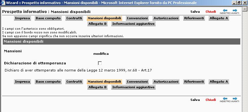 Step CONTRATTI: devono essere inseriti solamente i contratti dei lavoratori